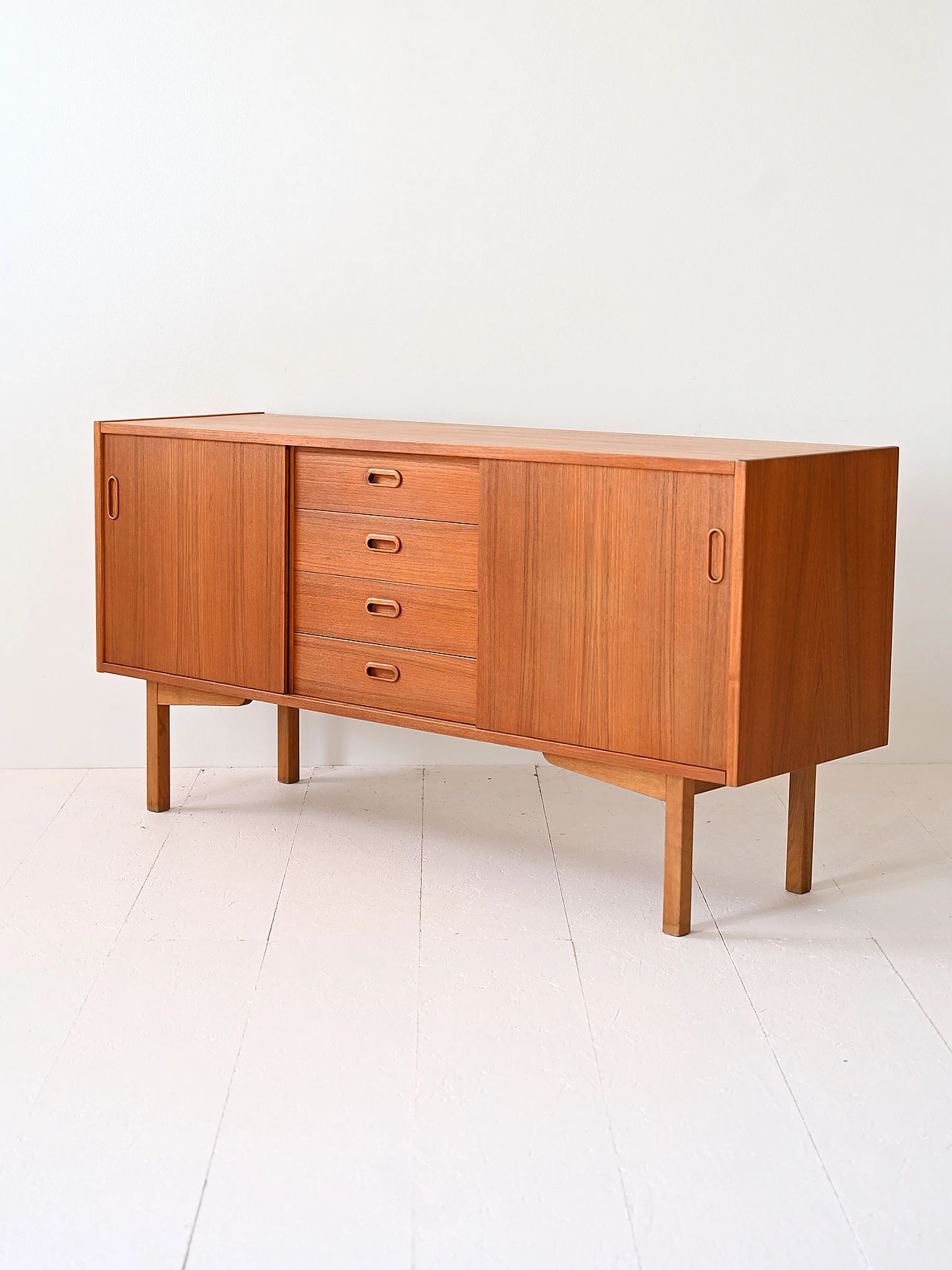 Swedish sideboard with drawers and sliding doors, 1970s 7