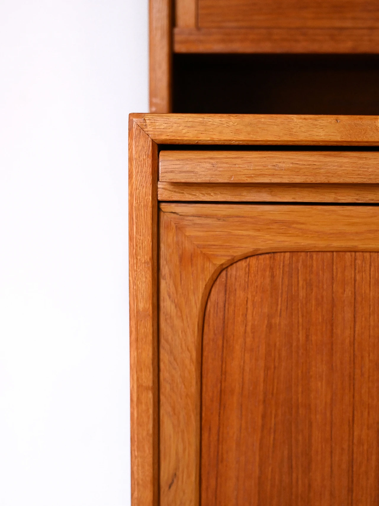 Scandinavian wooden bookcase with pull-out desk, 1960s 9