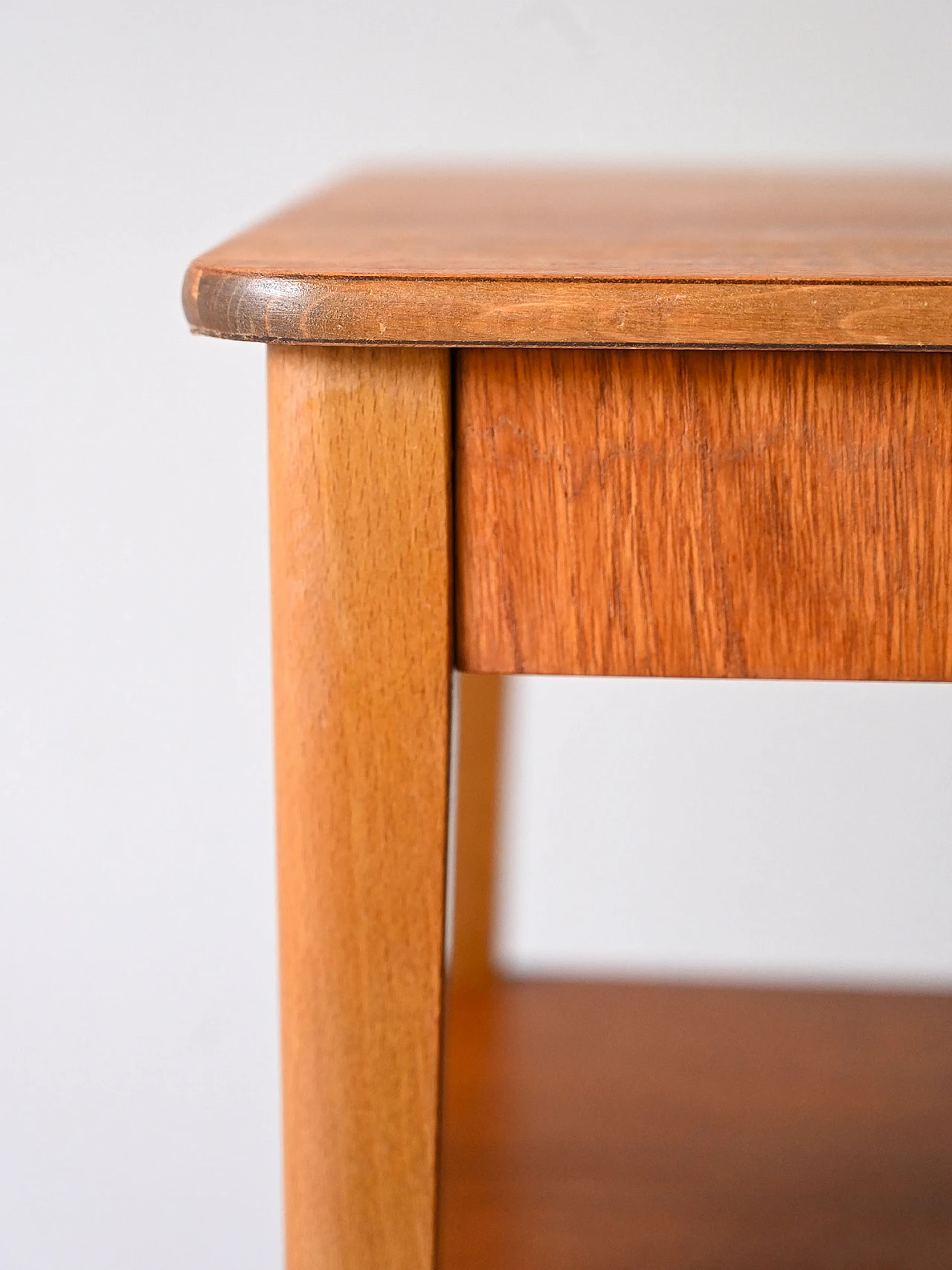 Retro teak bedside table with drawer, 1960s 6