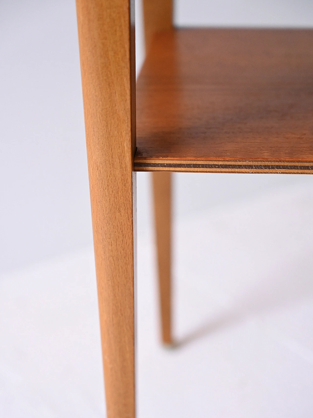 Retro teak bedside table with drawer, 1960s 7