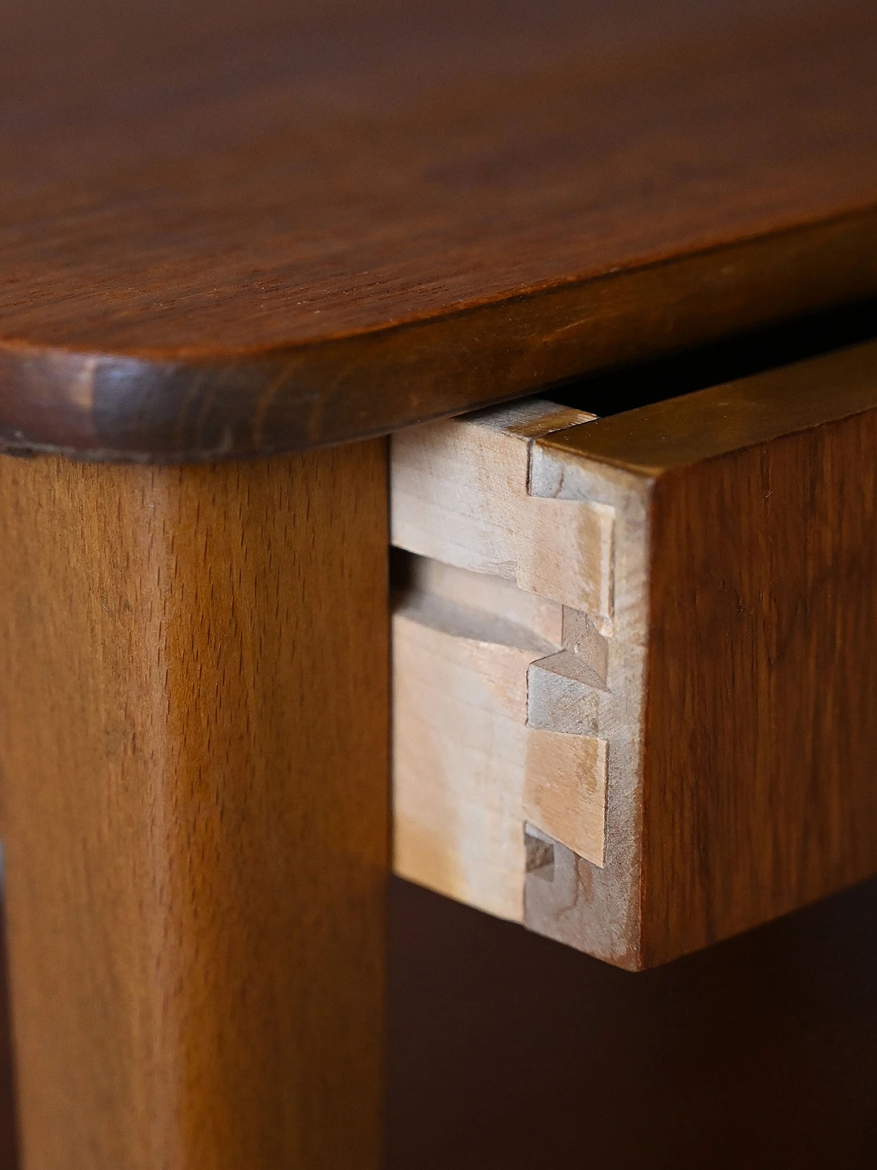 Retro teak bedside table with drawer, 1960s 8