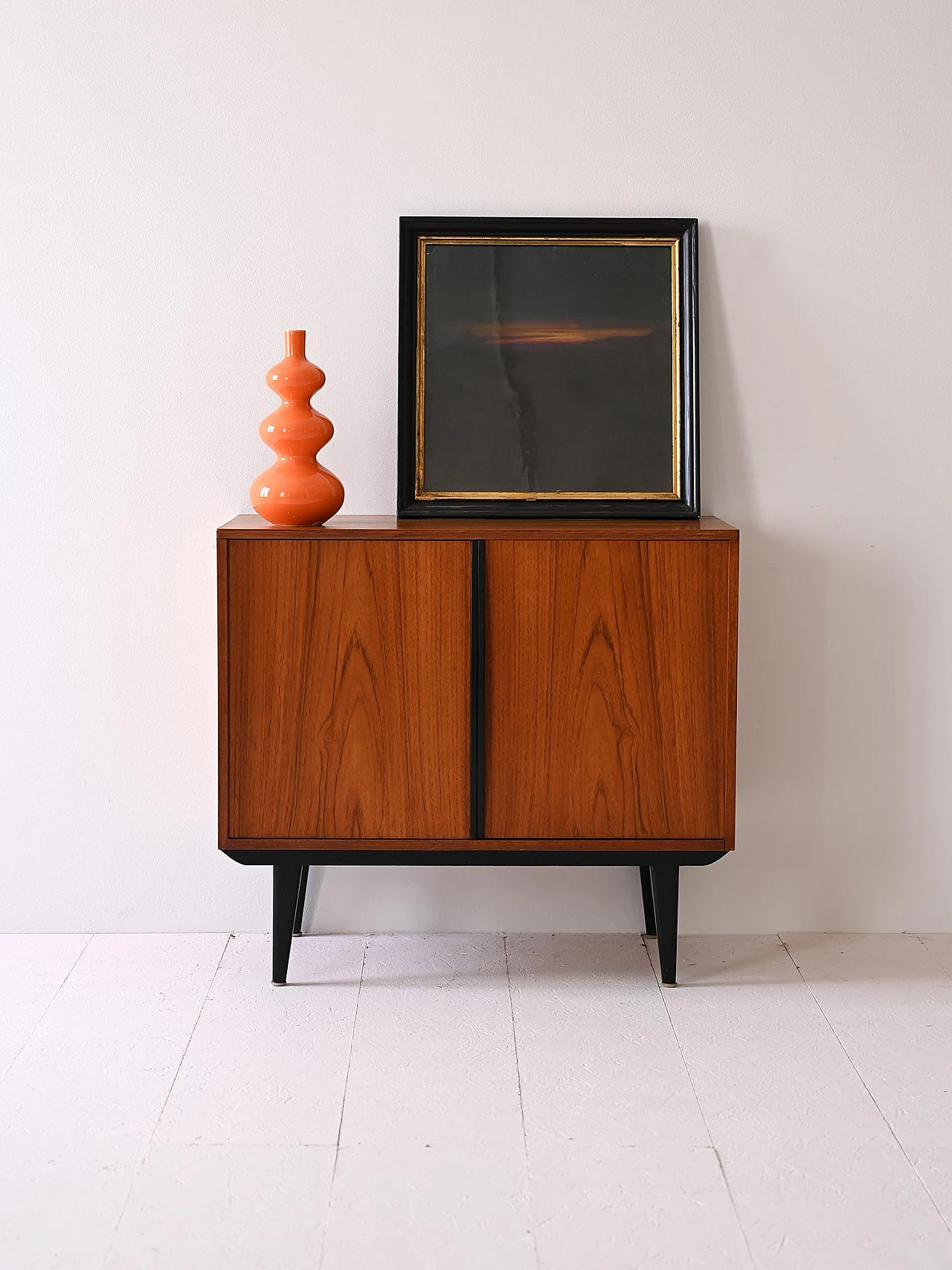 Teak cabinet with black details, 1960s 1