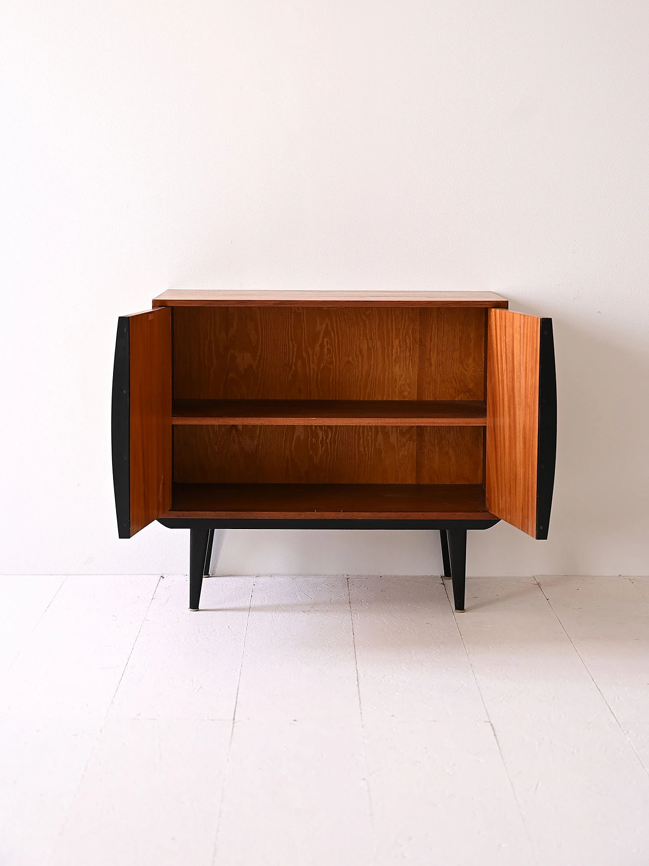 Teak cabinet with black details, 1960s 3