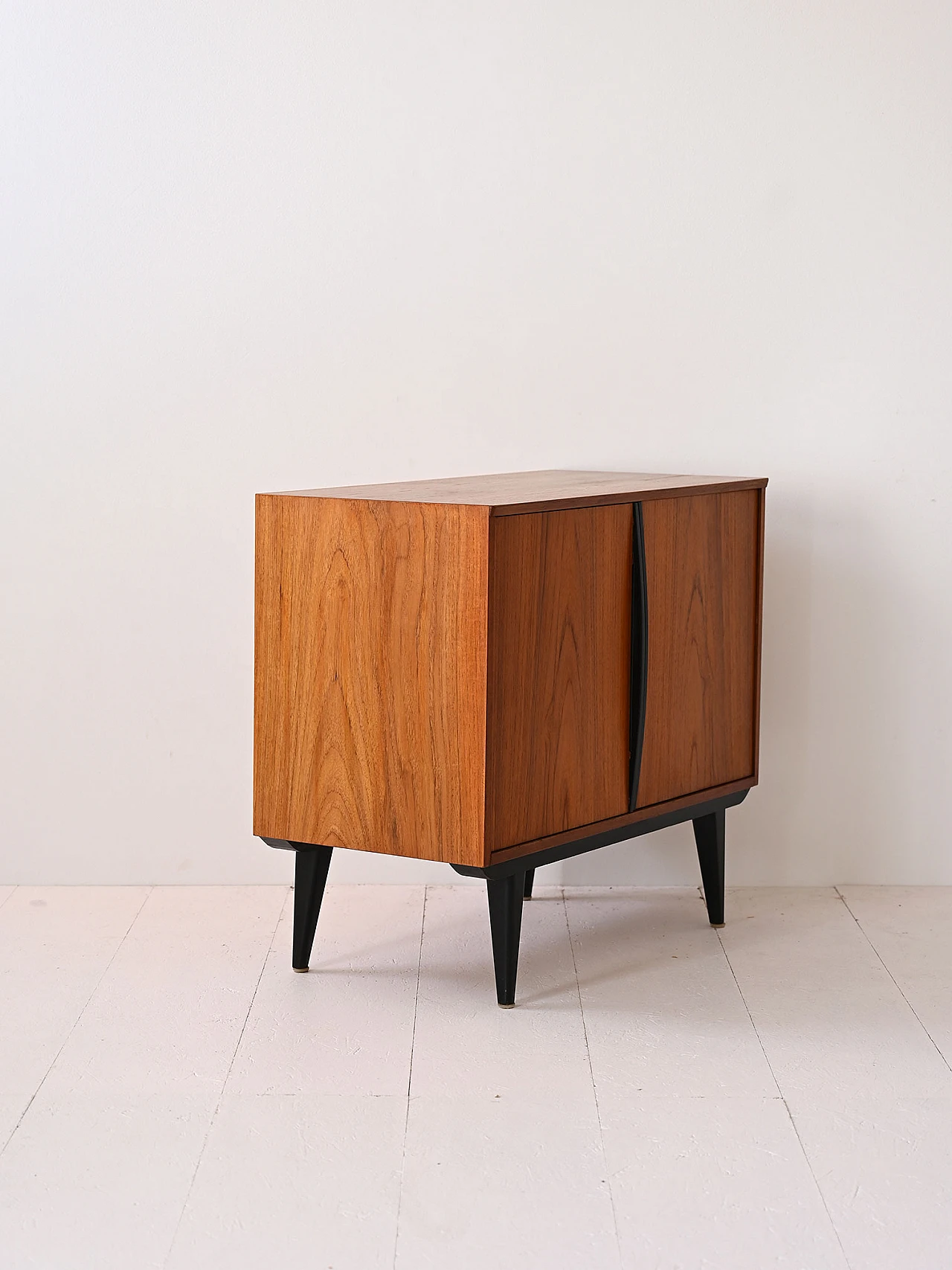 Teak cabinet with black details, 1960s 4