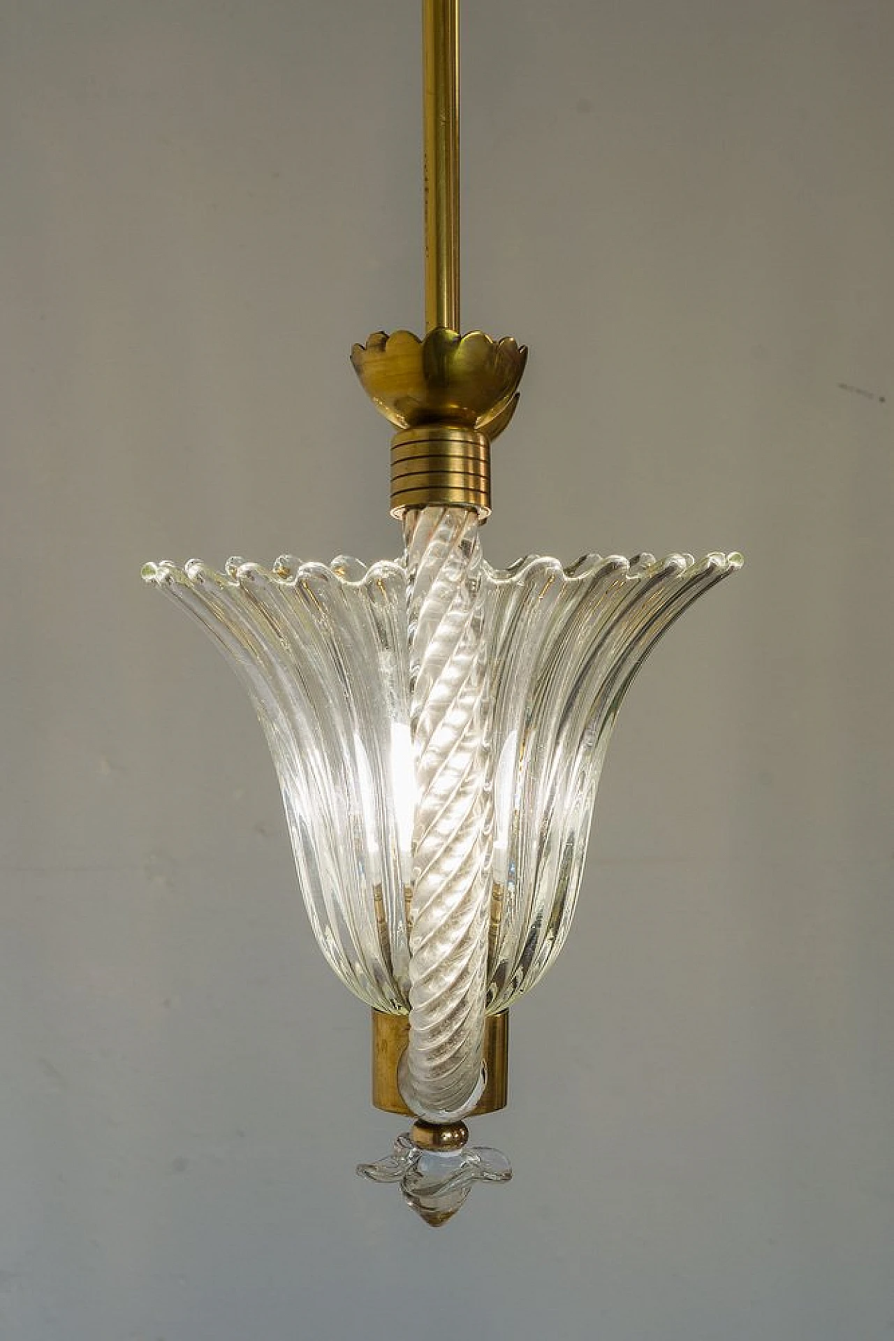 Lampadario in vetro di Murano attribuito ad Ercole Barovier, anni '30 4