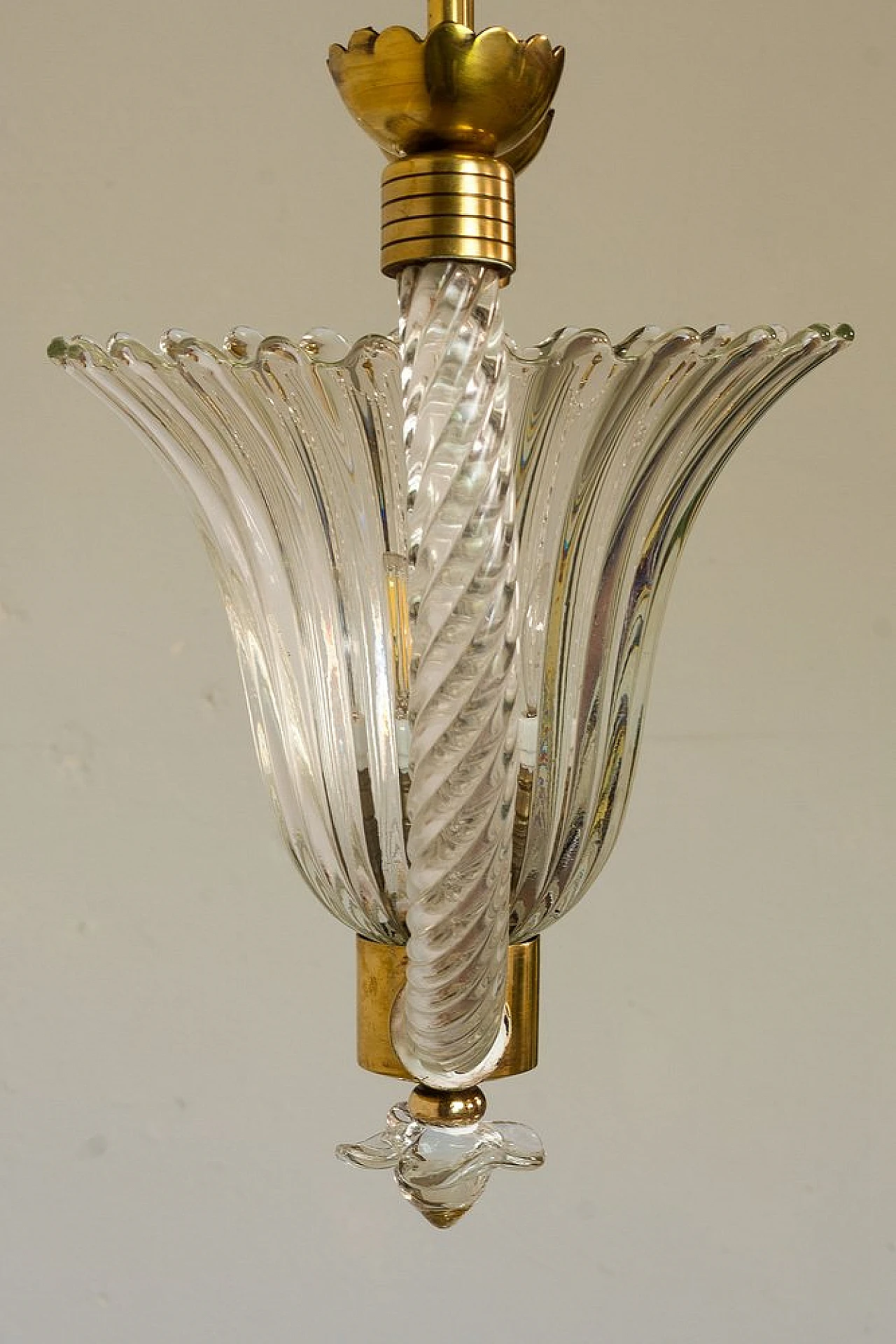 Lampadario in vetro di Murano attribuito ad Ercole Barovier, anni '30 7