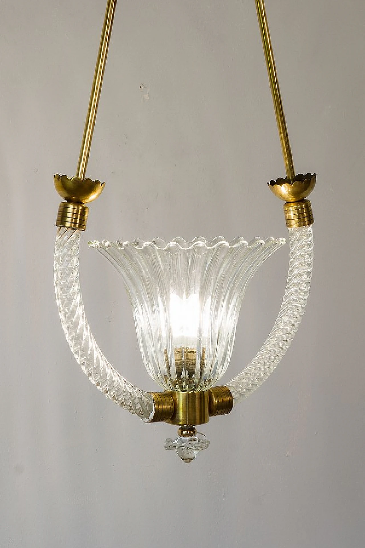 Murano glass chandelier attributed to Ercole Barovier, 1930s 8