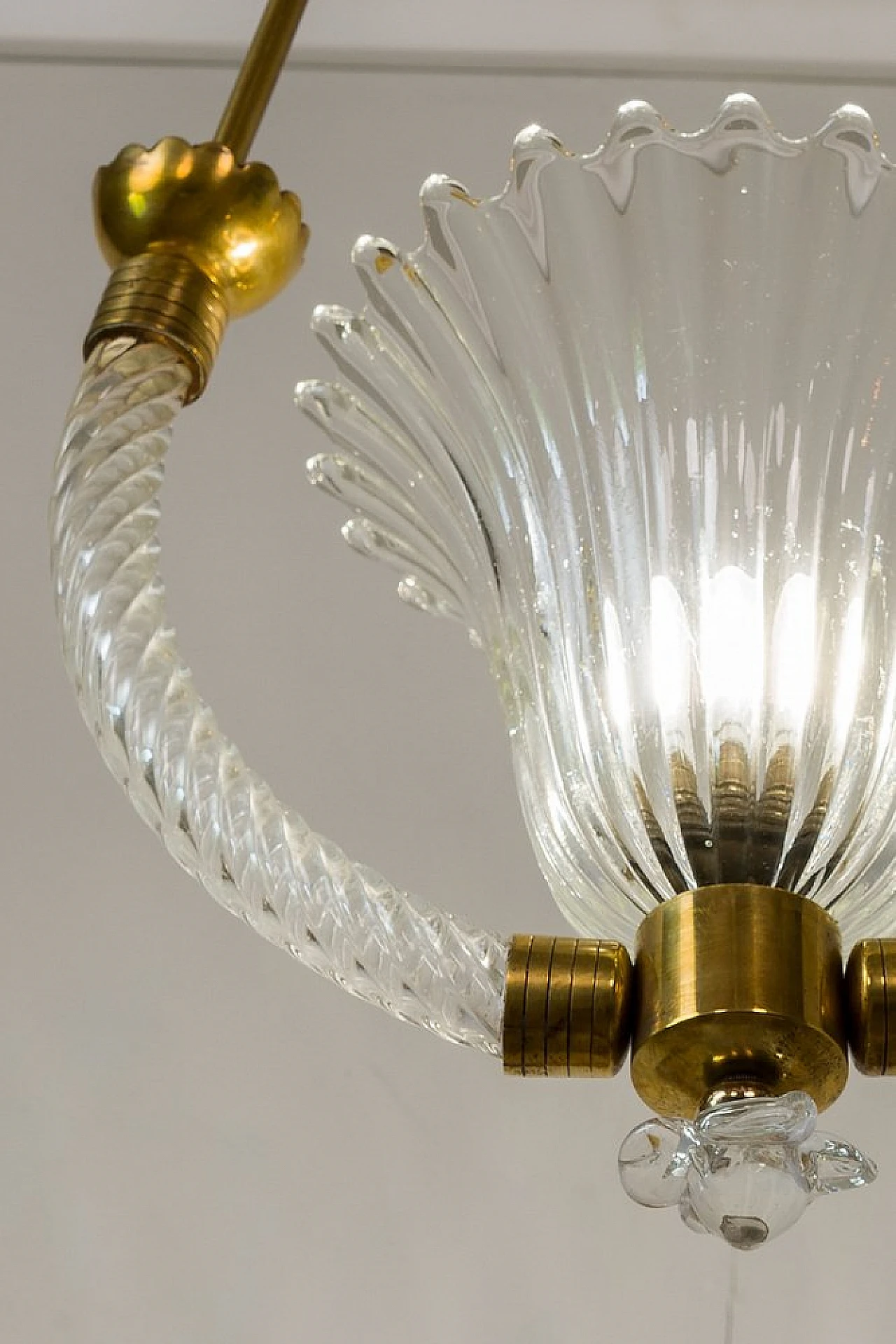 Lampadario in vetro di Murano attribuito ad Ercole Barovier, anni '30 9