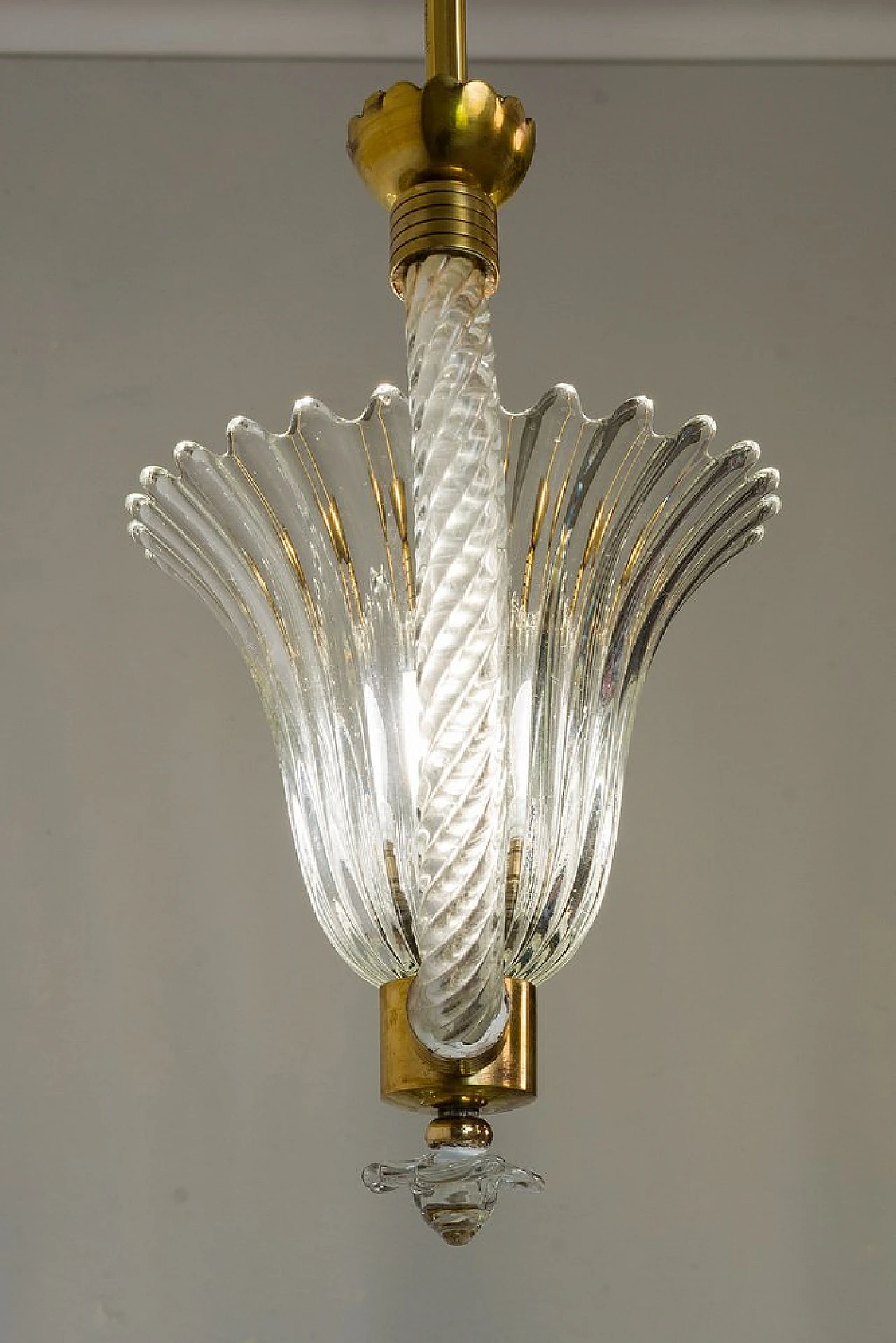 Murano glass chandelier attributed to Ercole Barovier, 1930s 12