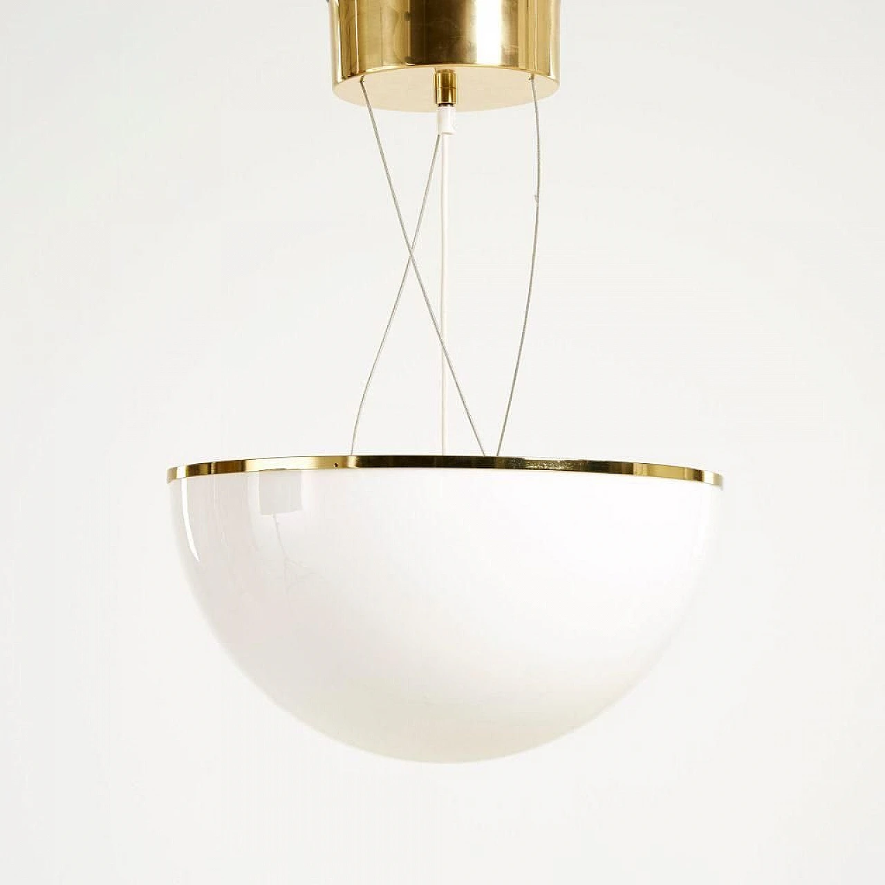 Swedish ceiling lamp in brass and plastic, 2000s 1