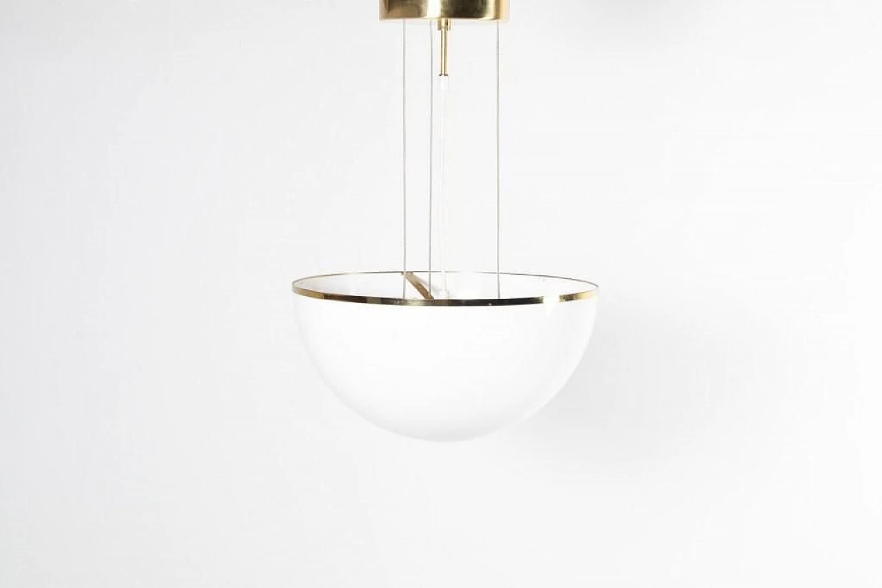 Swedish ceiling lamp in brass and plastic, 2000s 2