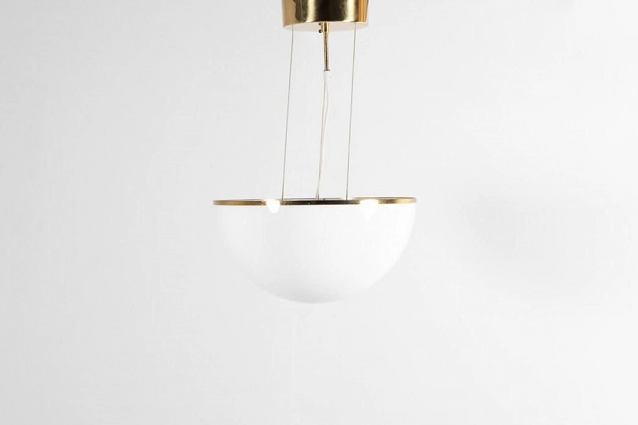 Swedish ceiling lamp in brass and plastic, 2000s 4