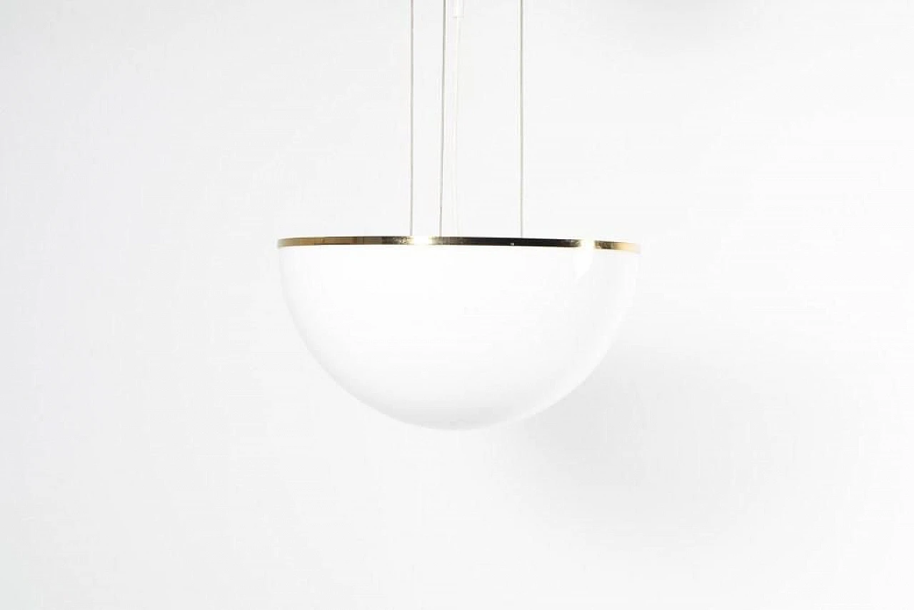 Swedish ceiling lamp in brass and plastic, 2000s 5