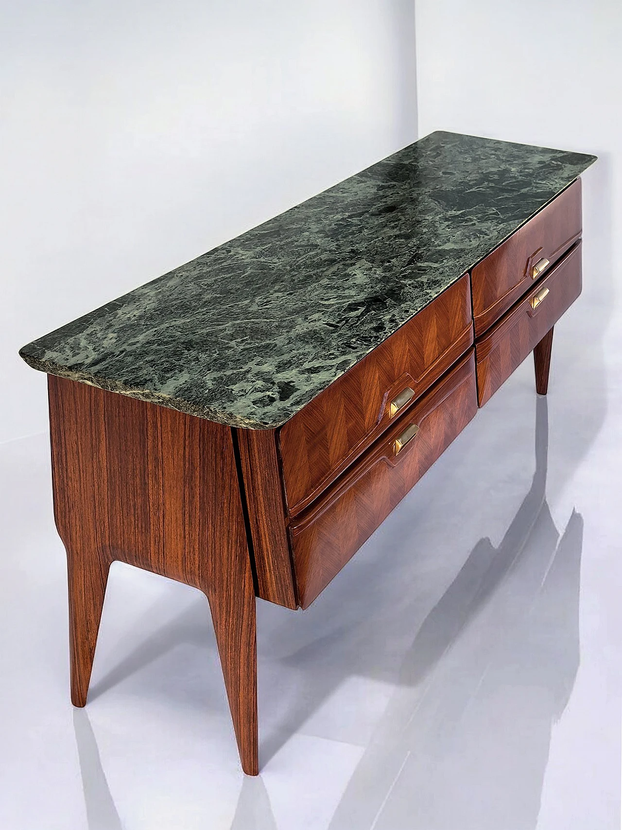 Rosewood & green marble sideboard by La Permanente Mobili, 1950s 4