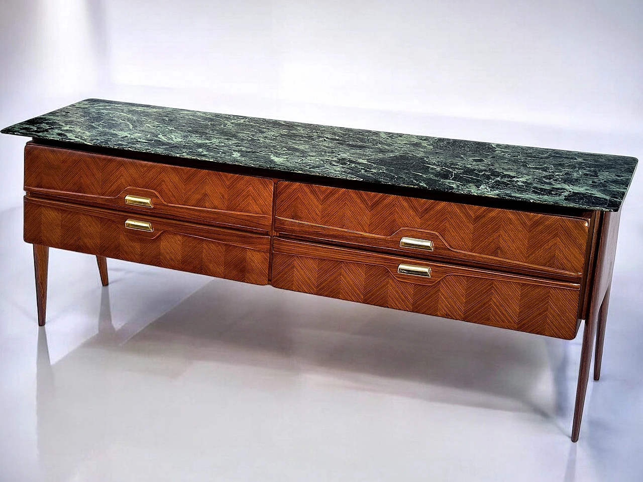 Rosewood & green marble sideboard by La Permanente Mobili, 1950s 10