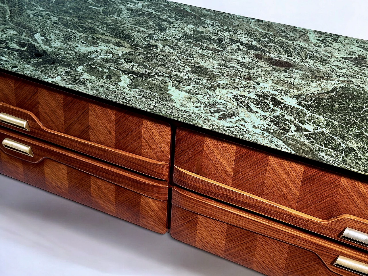 Rosewood & green marble sideboard by La Permanente Mobili, 1950s 14