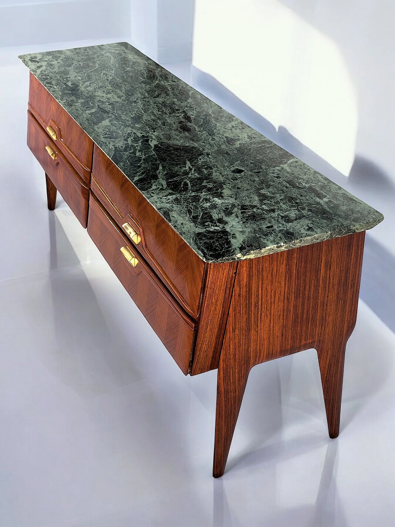 Rosewood & green marble sideboard by La Permanente Mobili, 1950s 15