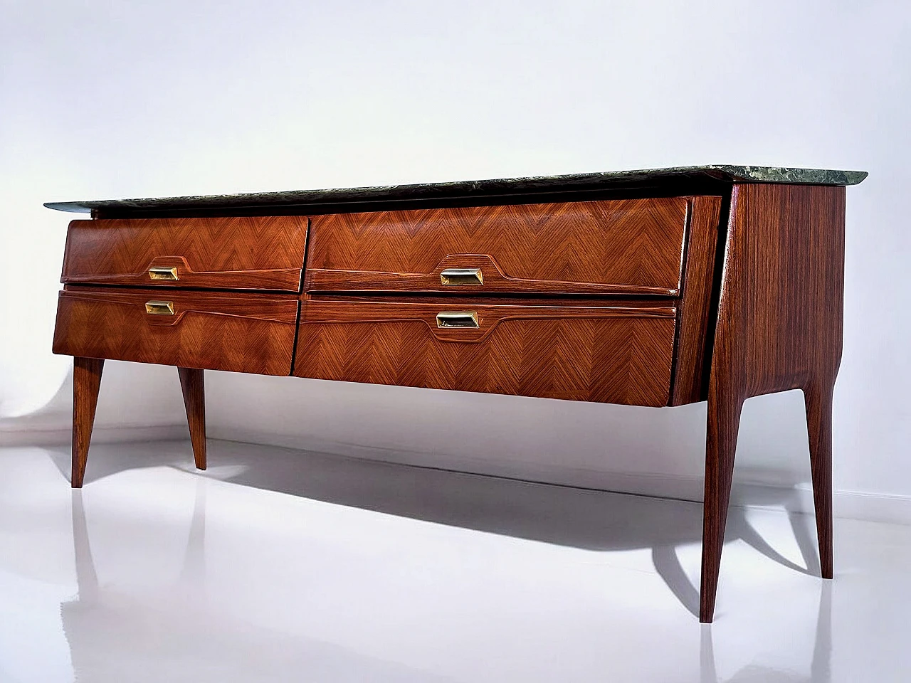 Rosewood & green marble sideboard by La Permanente Mobili, 1950s 20