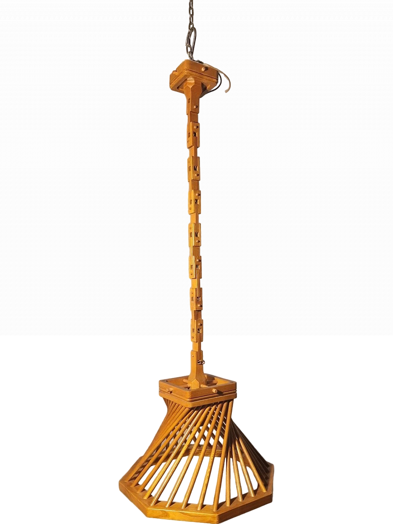 Bonapace wooden chandelier, 1970s 17