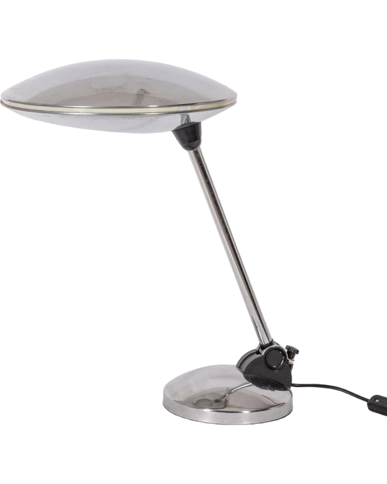 Ufo chromed metal table lamp by Aluminor, 1960s 9