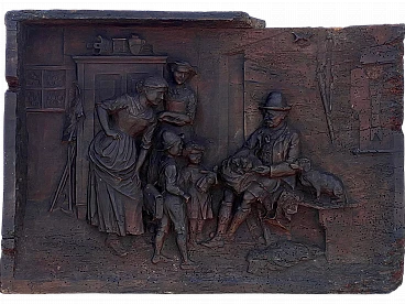 Wooden bas-relief sculpture, early 19th century