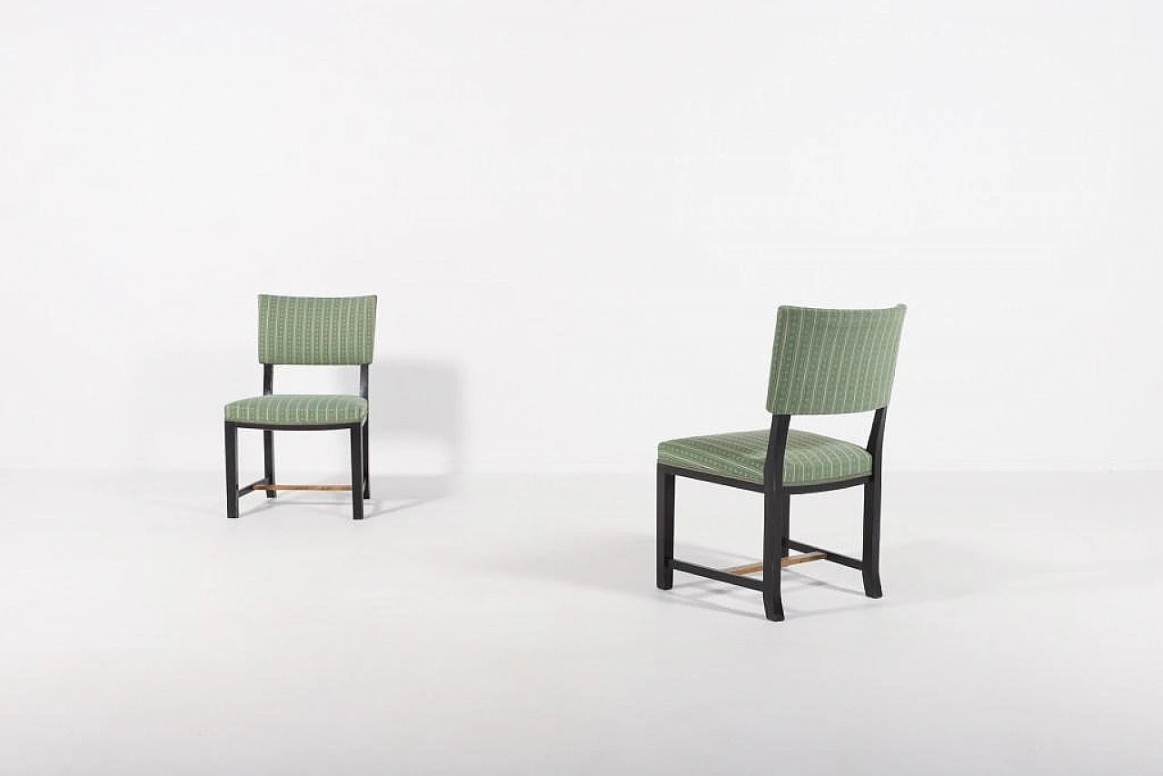 4 Chairs in wood and fabric by Otto Schulz, 1940s 4