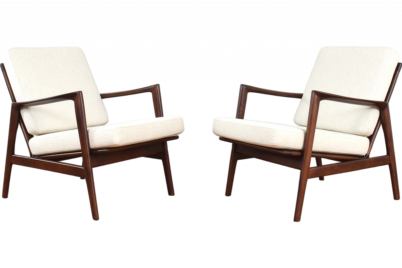 Pair of Stefan armchairs by Swarzędzka Fabryka Mebli, 1960s 18