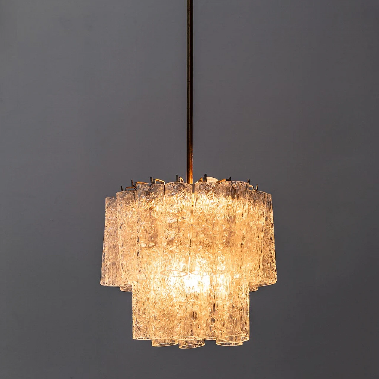 Three-light Murano glass chandelier, 1960s 6