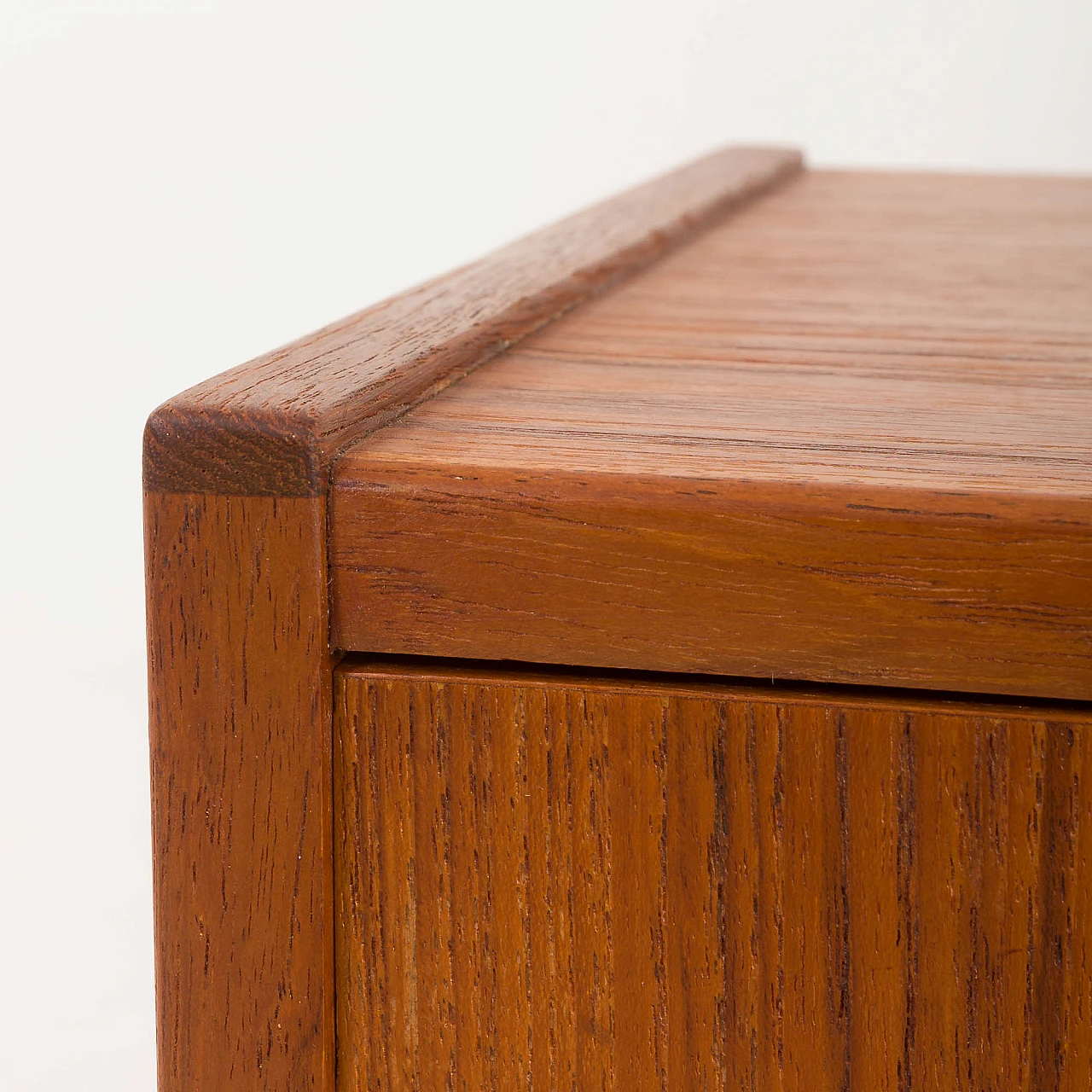 Danish nighstand in teak with three drawers, 1960s 7