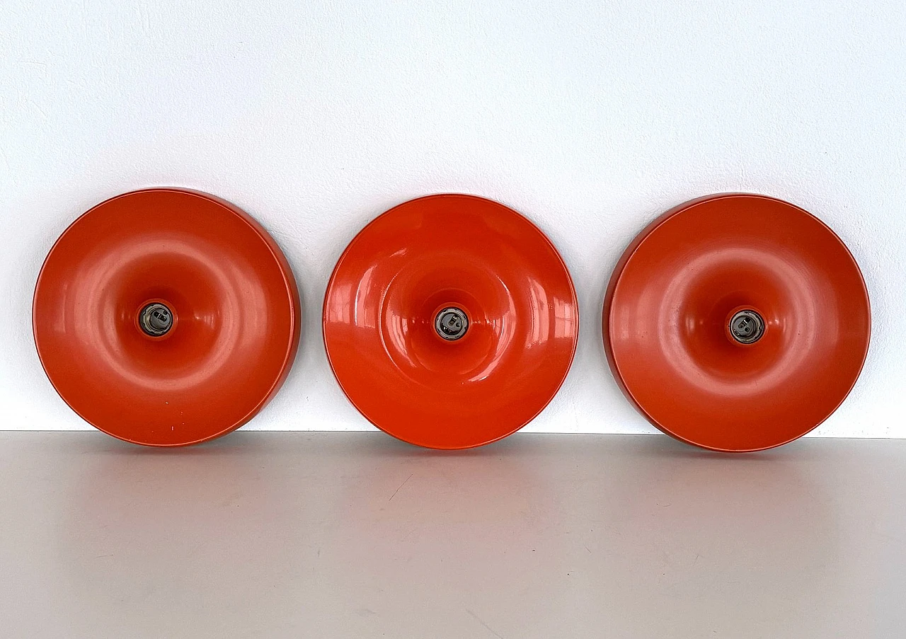 3 Charlotte Perriand-style disc wall sconces, 1980s 1