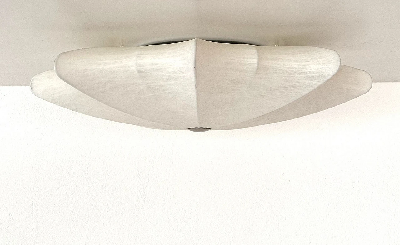 Lampada da soffitto grande Cocoon di Goldkant Leuchten, anni '70 7