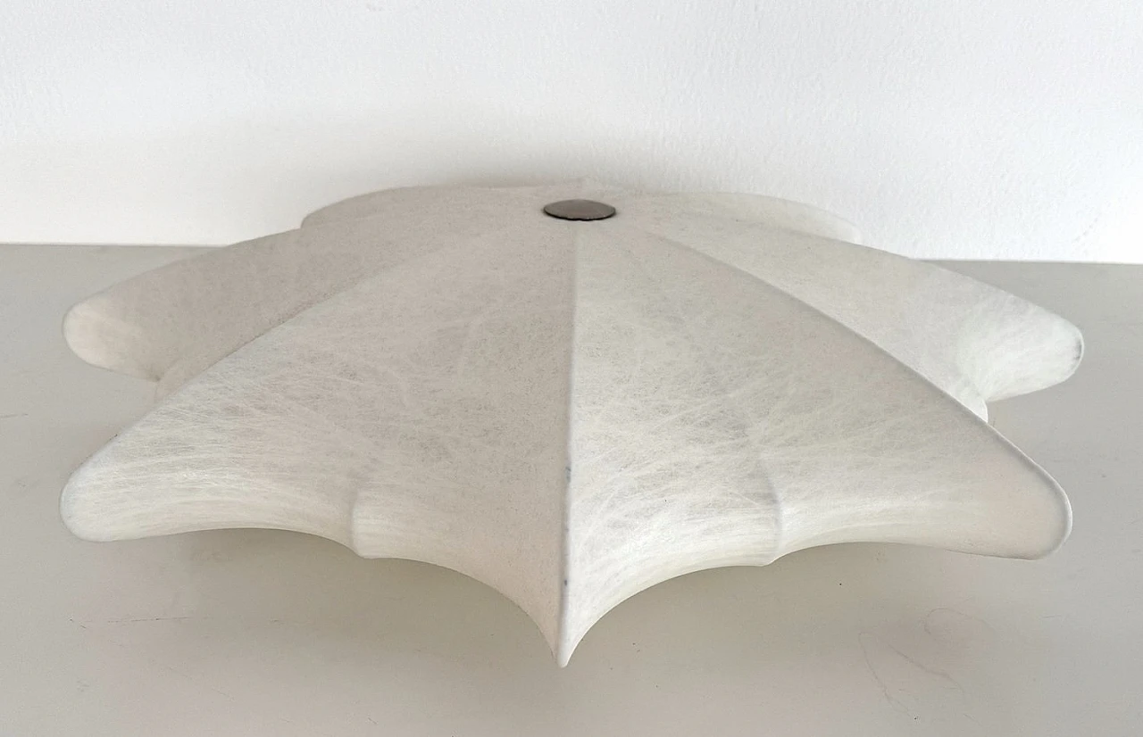 Lampada da soffitto grande Cocoon di Goldkant Leuchten, anni '70 8