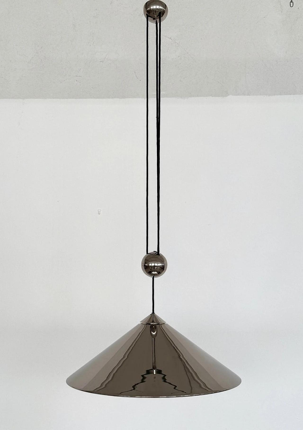 Keos nickel-plated chandelier by Florian Schulz, 1970s 12