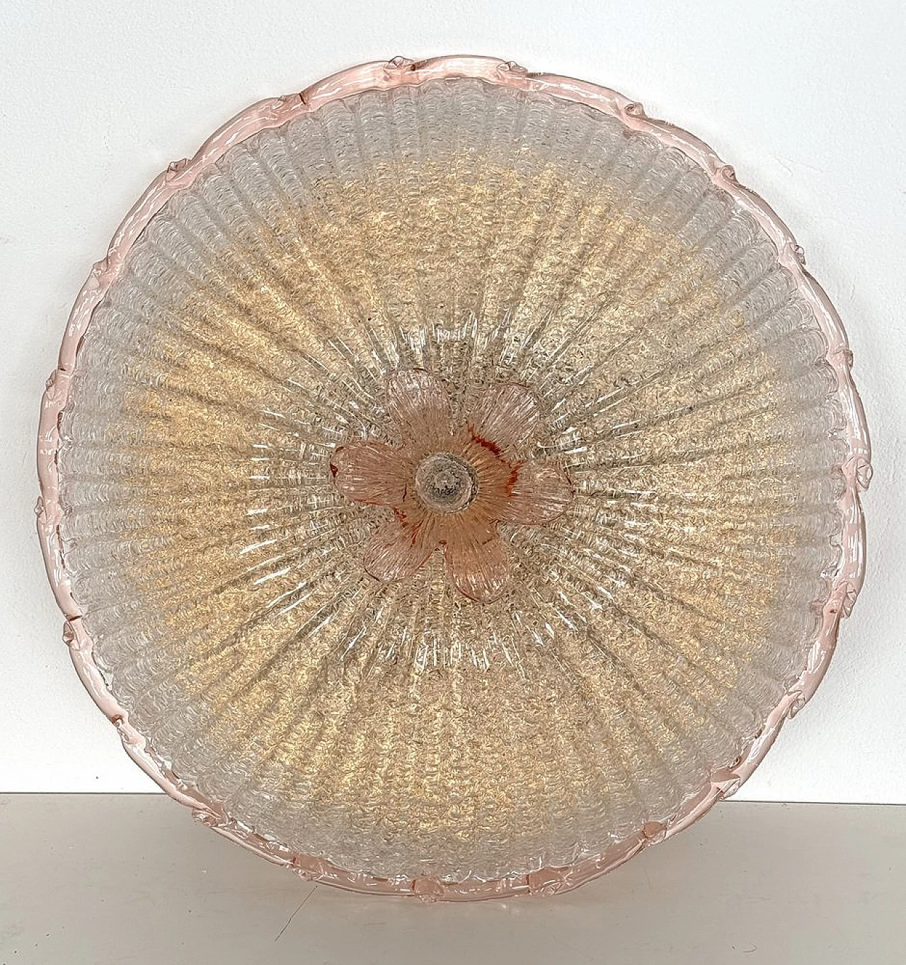 Lampada da incasso in vetro di Murano di Barovier & Toso, anni '70 1