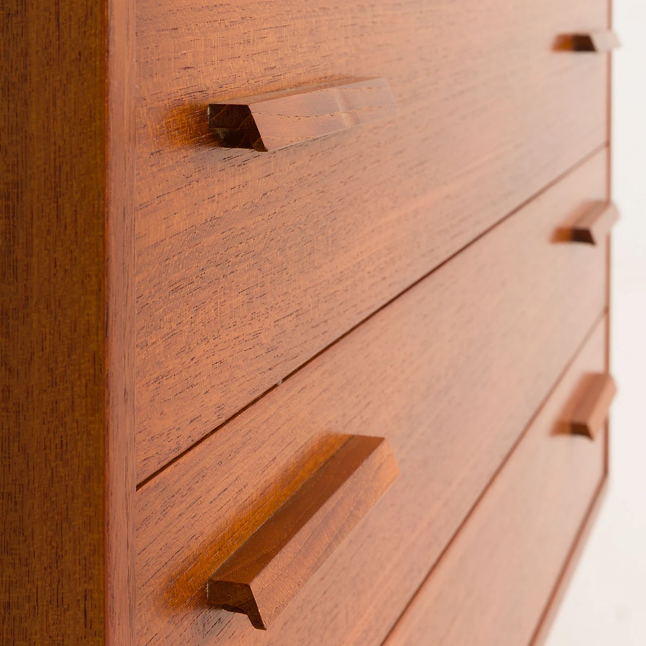 Teak wall unit with drawers by Kristiansen Kai for FM Møbler, 1960s 9