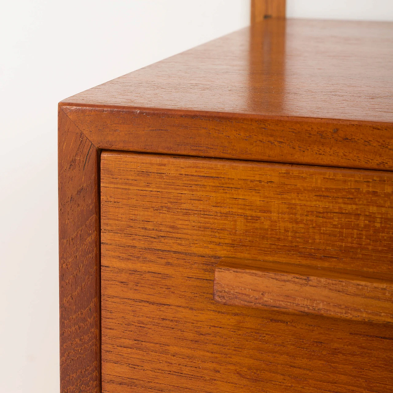 Teak wall unit with drawers by Kristiansen Kai for FM Møbler, 1960s 13