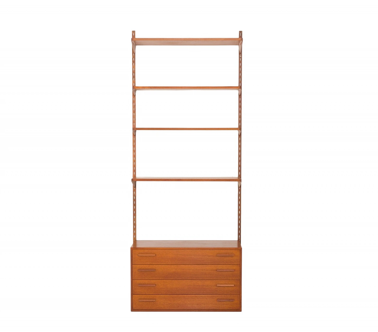 Teak wall unit with drawers by Kristiansen Kai for FM Møbler, 1960s 15