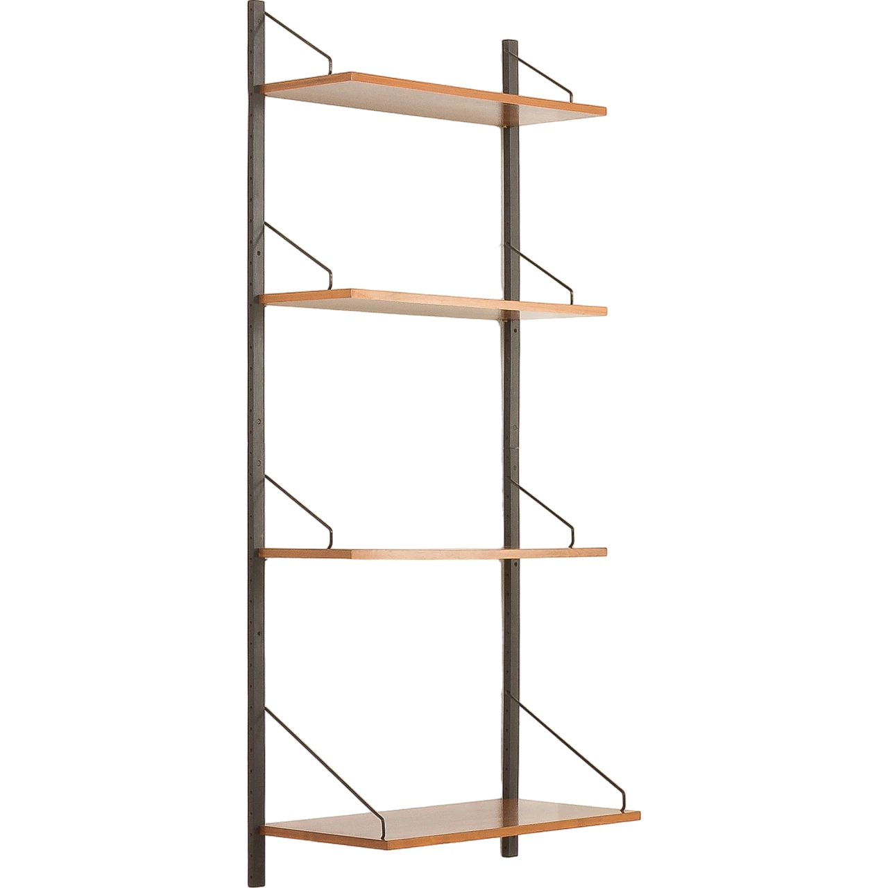 Walnut & black metal wall unit by Poul Cadovius for Cado, 1960s 11