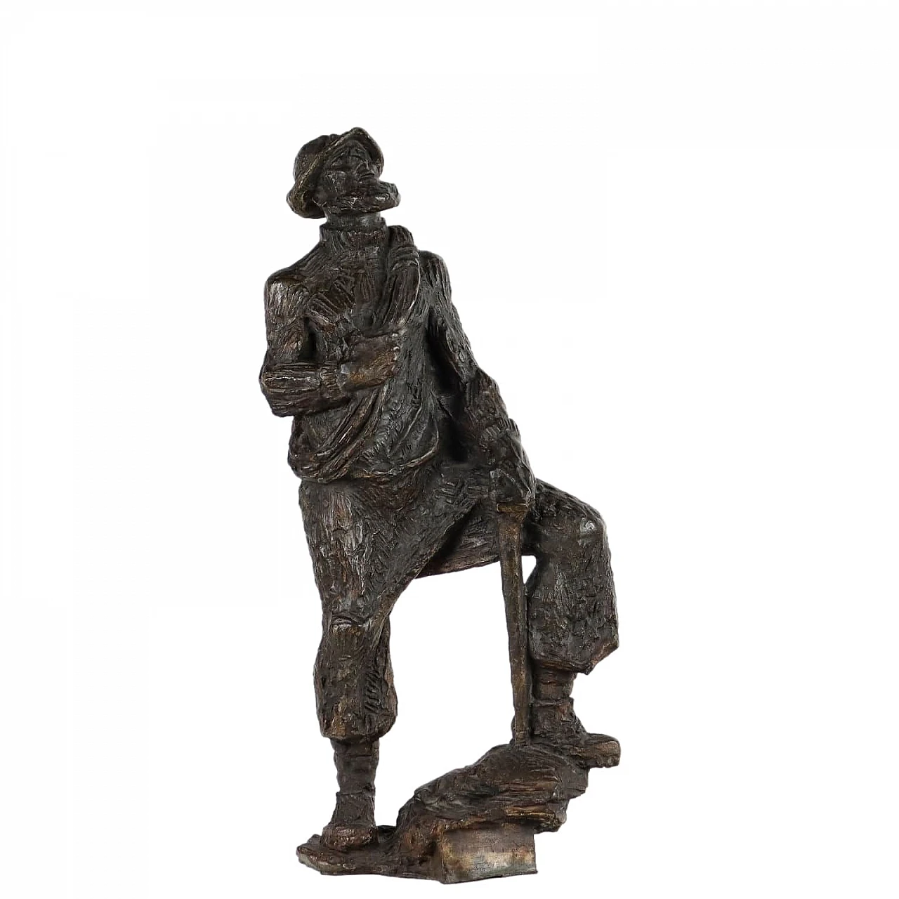 Vallazza, Mountaineer, bronze sculpture, 1960s 1