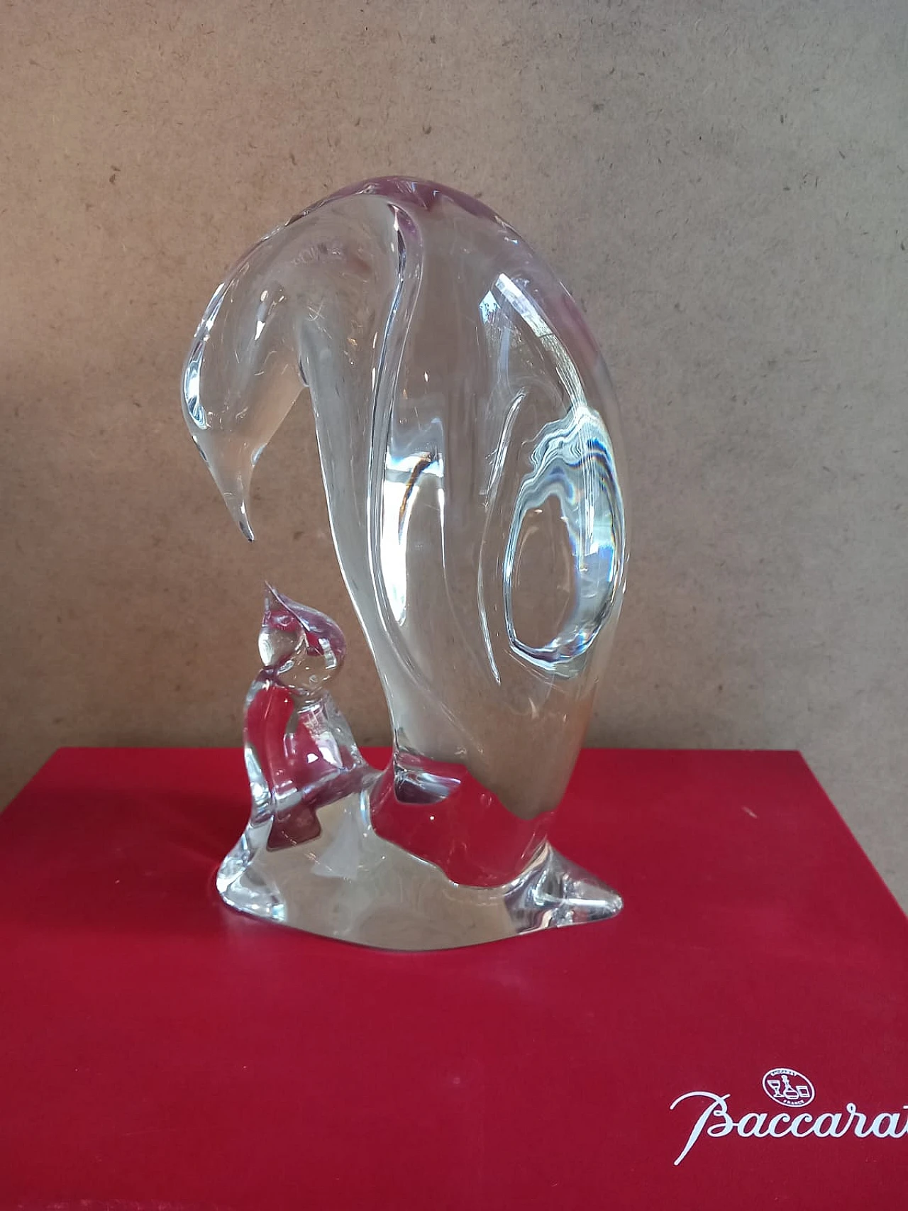 Penguin with chick by Baccarat, 2000s 2