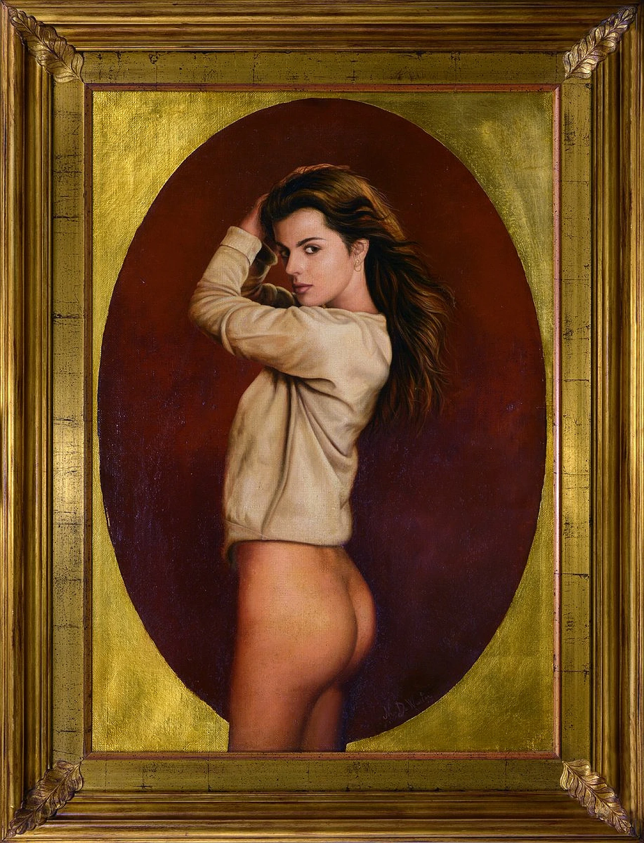 Massimiliano De Winter, Natascha, oil on canvas, 1980s 1