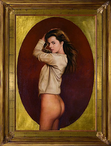 Massimiliano De Winter, Natascha, oil on canvas, 1980s