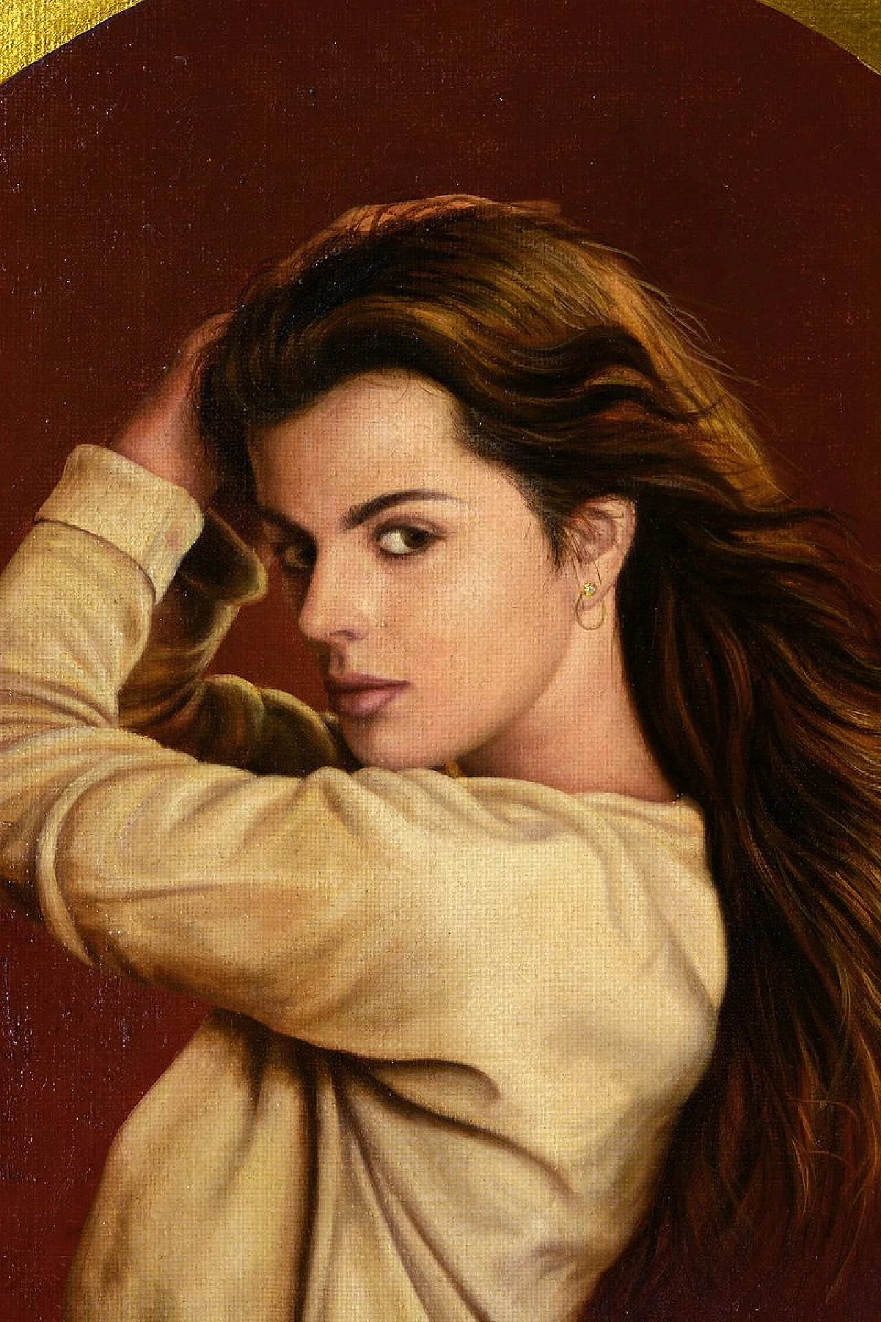 Massimiliano De Winter, Natascha, oil on canvas, 1980s 2