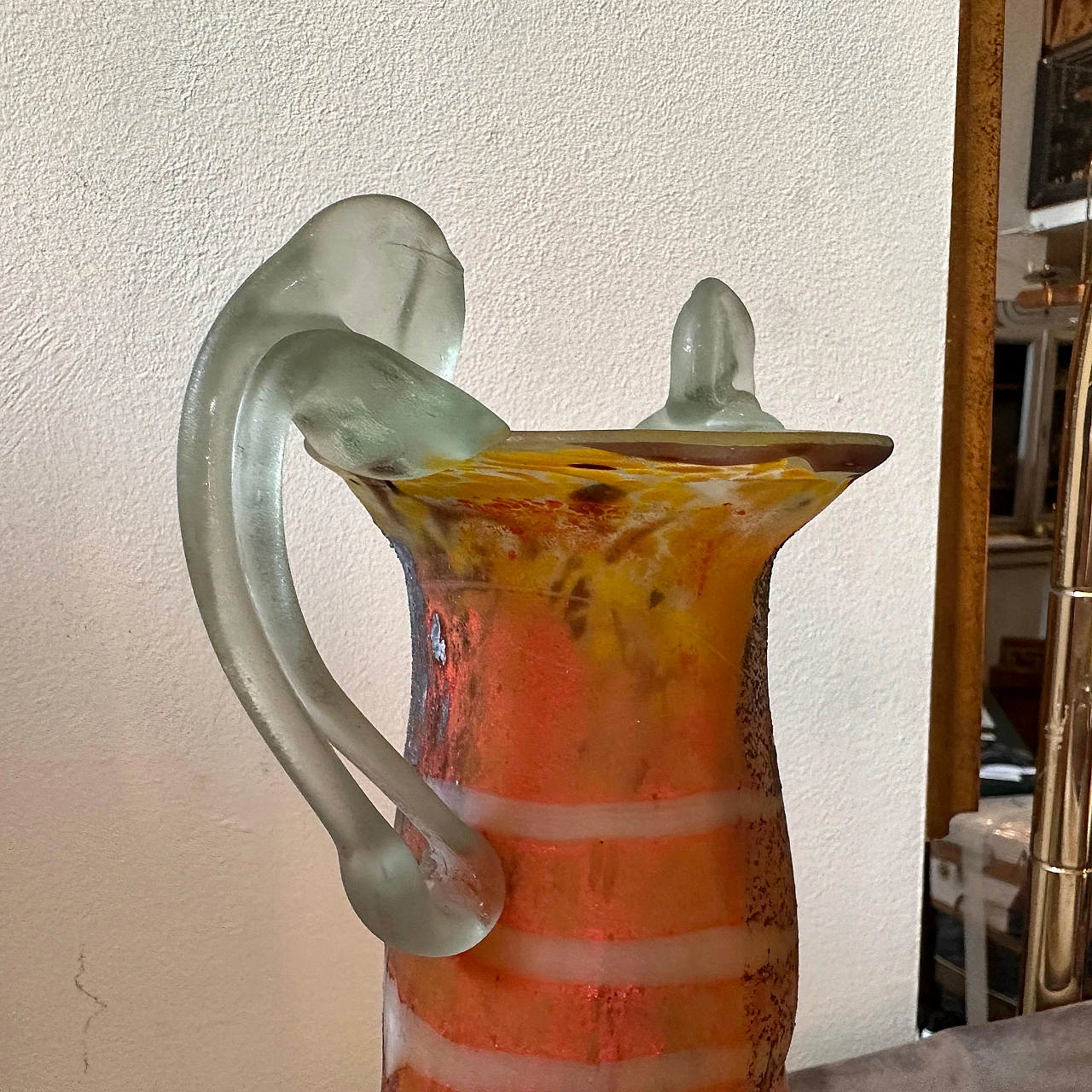 Art Nouveau-style Murano glass amphora vase, 1980s 11