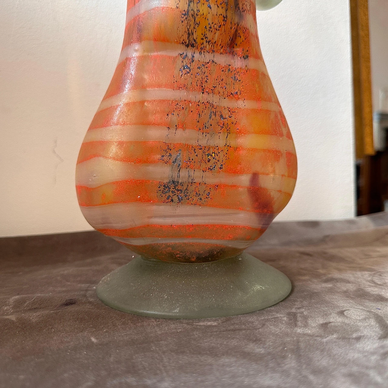 Art Nouveau-style Murano glass amphora vase, 1980s 12