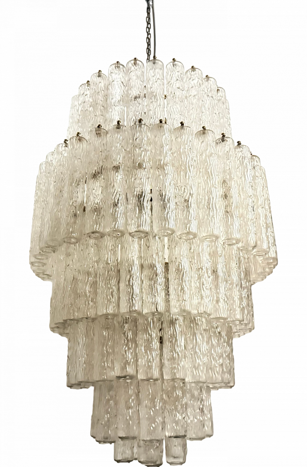 Murano glass tube chandelier by Paolo Venini, 1960s 18