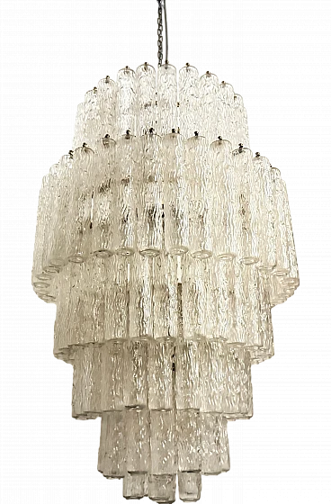 Murano glass tube chandelier by Paolo Venini, 1960s