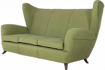 Green fabric sofa by Paolo Buffa, 1950s