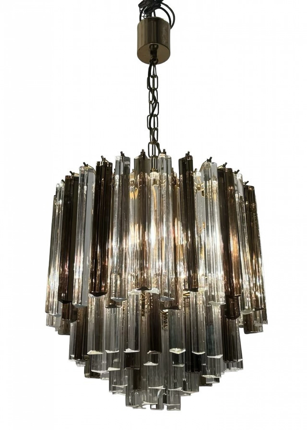 Trilobi Murano glass chandelier by Venini, 1970s 1