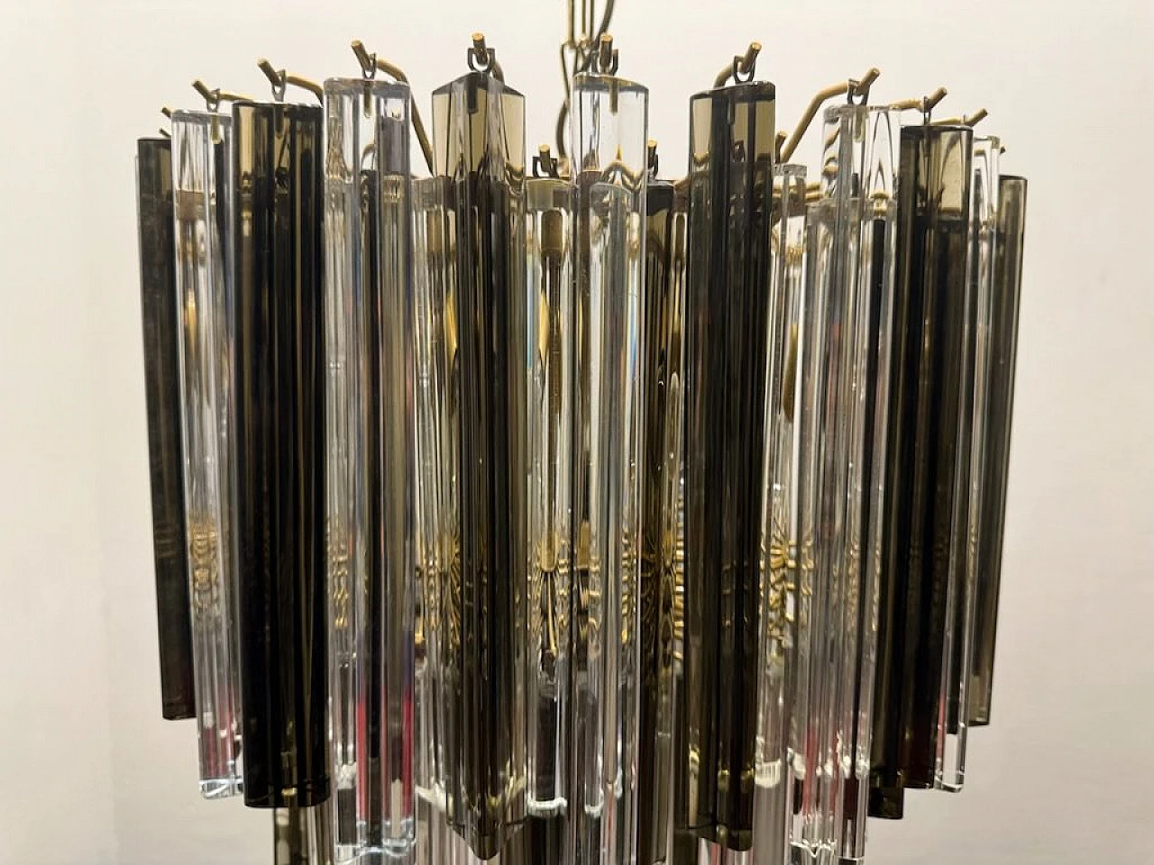 Trilobi Murano glass chandelier by Venini, 1970s 10